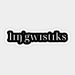 Linguistics (in IPA) Sticker